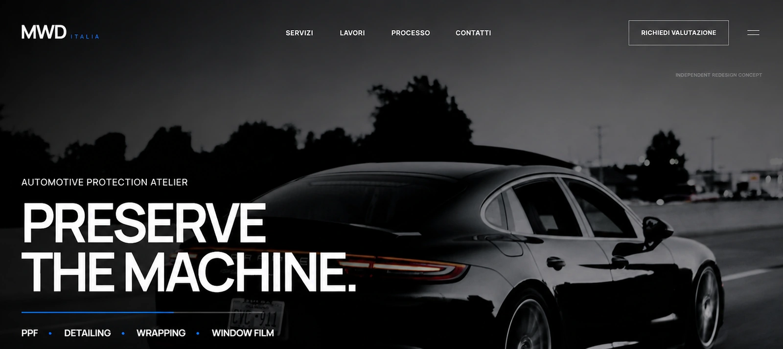 MWD Italia website redesign concept